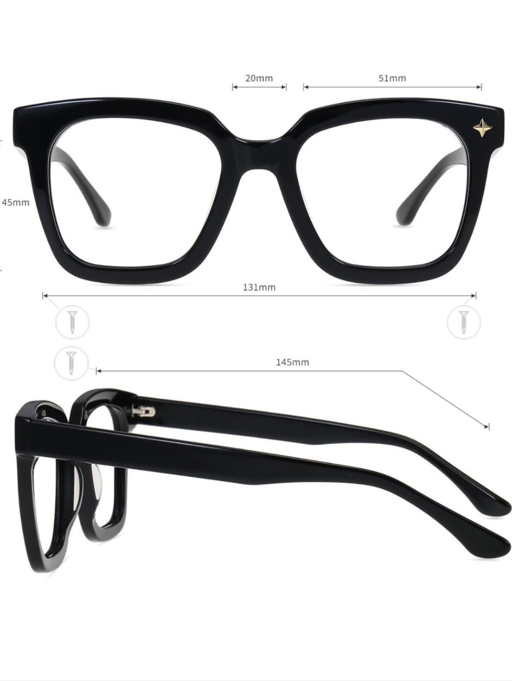 Firmoo Optical Black Frame